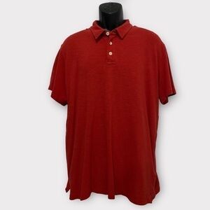 Lucky Brand Red Pacific Polo Short Sleeve Top Size XL